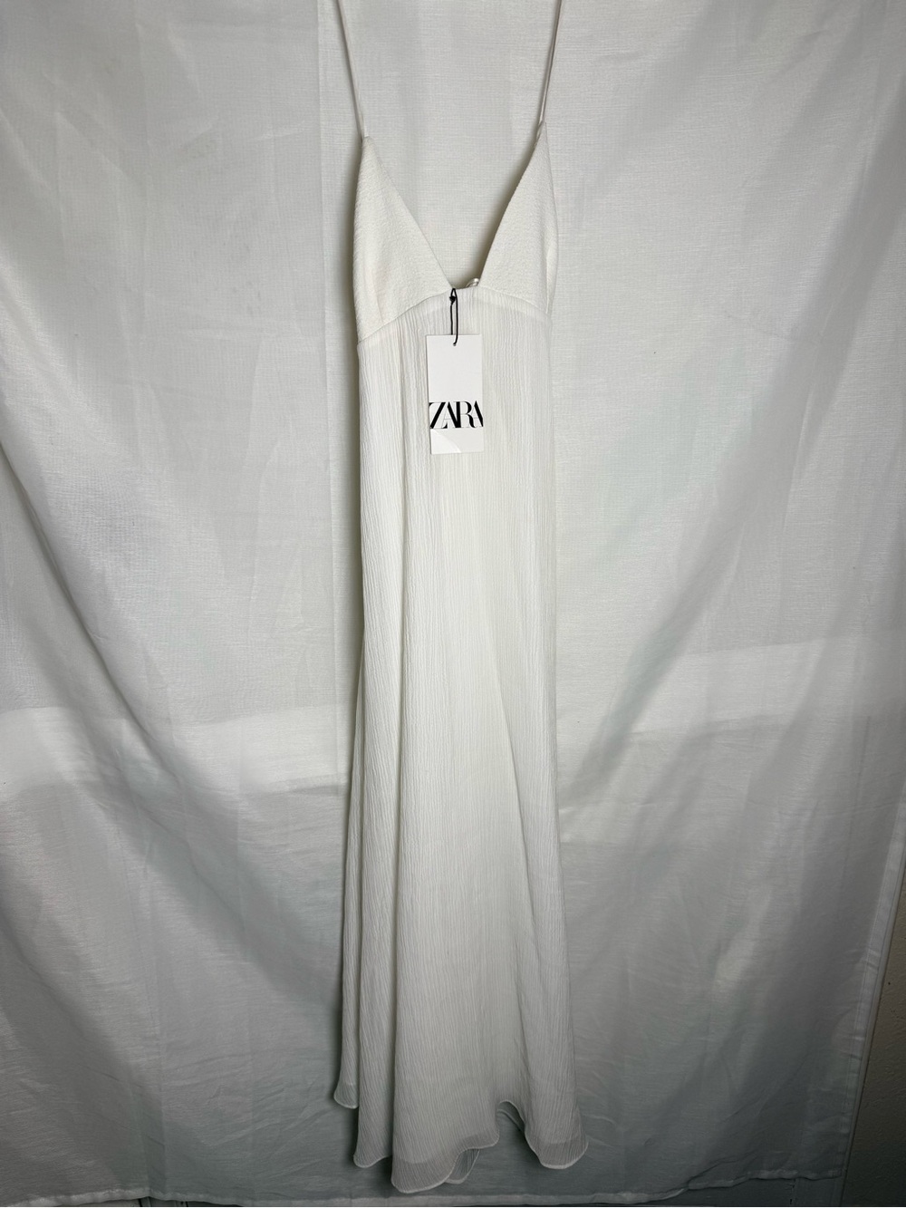 Zara White Textured Maxi Dress - Picture 4 of 11